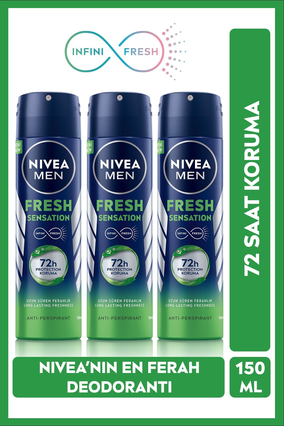 NIVEA Men Fresh Sensation Дезодорант-спрей 150 мл