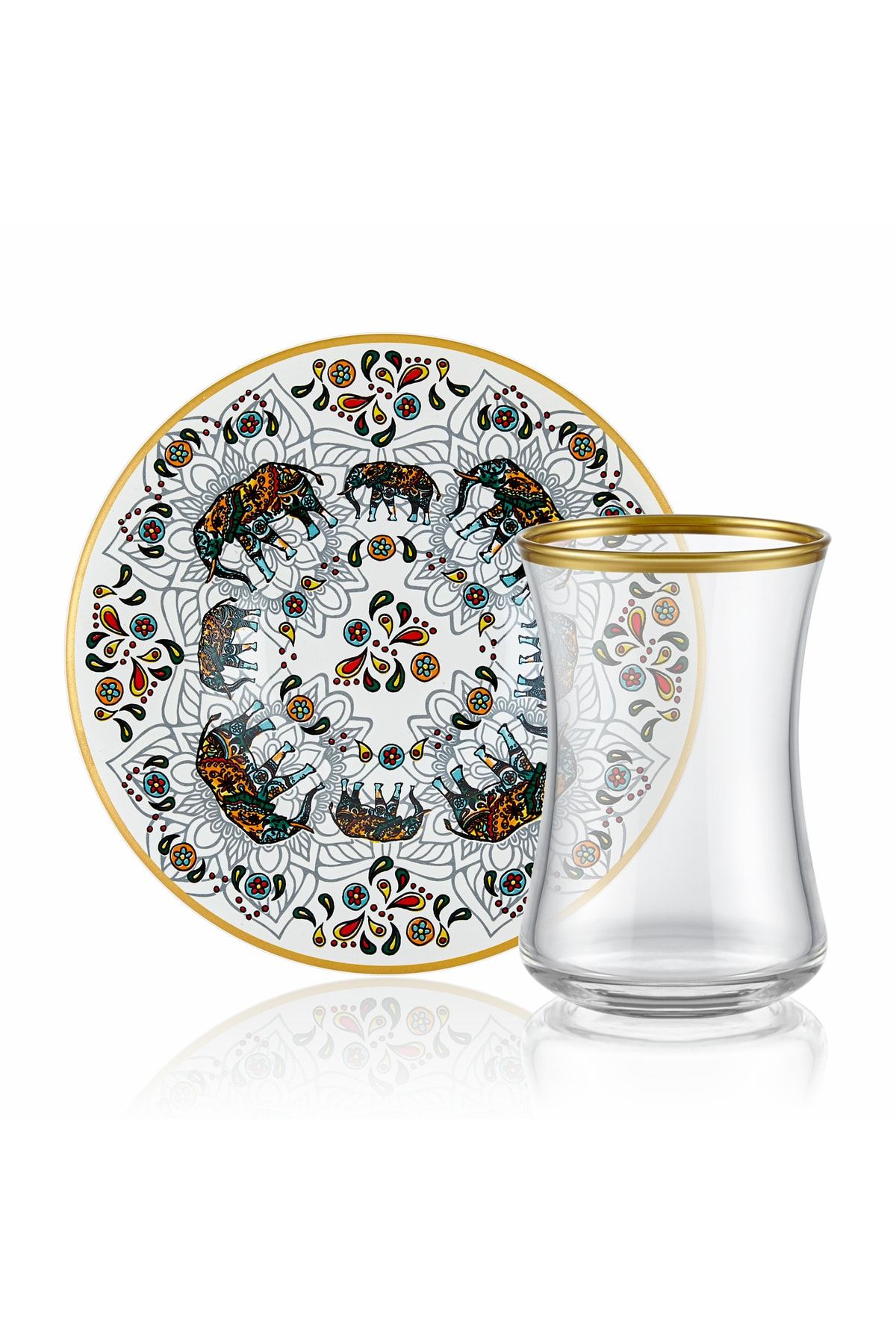 Leona 12 Parça ÇAY SETİ - Desenli