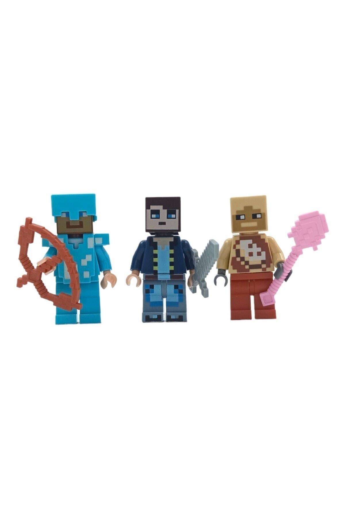 PopŞeker-Lego Compatible 24-Piece Minecraft Figure Set with 12 Characters that Brings Your Imagination to the Minecraft Universe 2