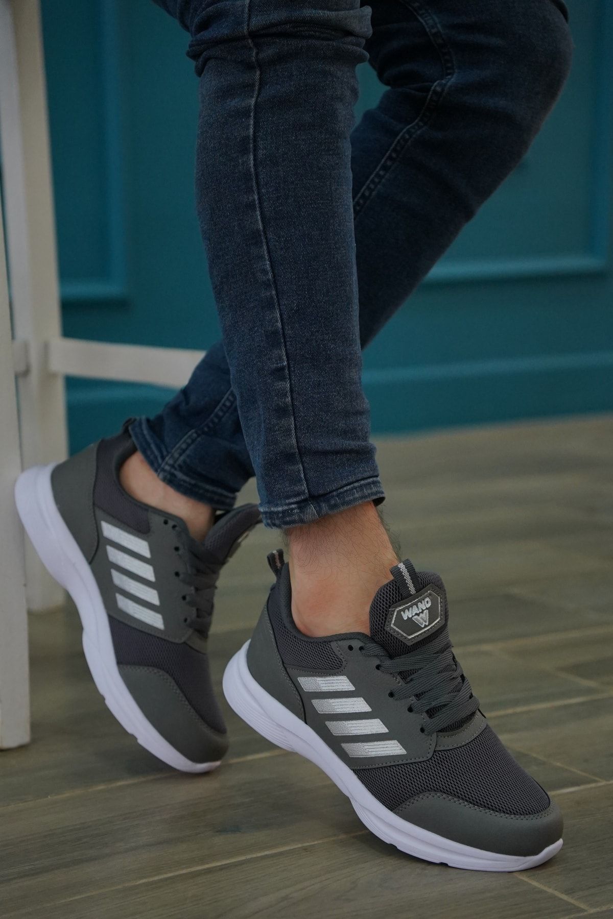 Weynes Sneakers Gray Short heels 1 4 cm Trendyol