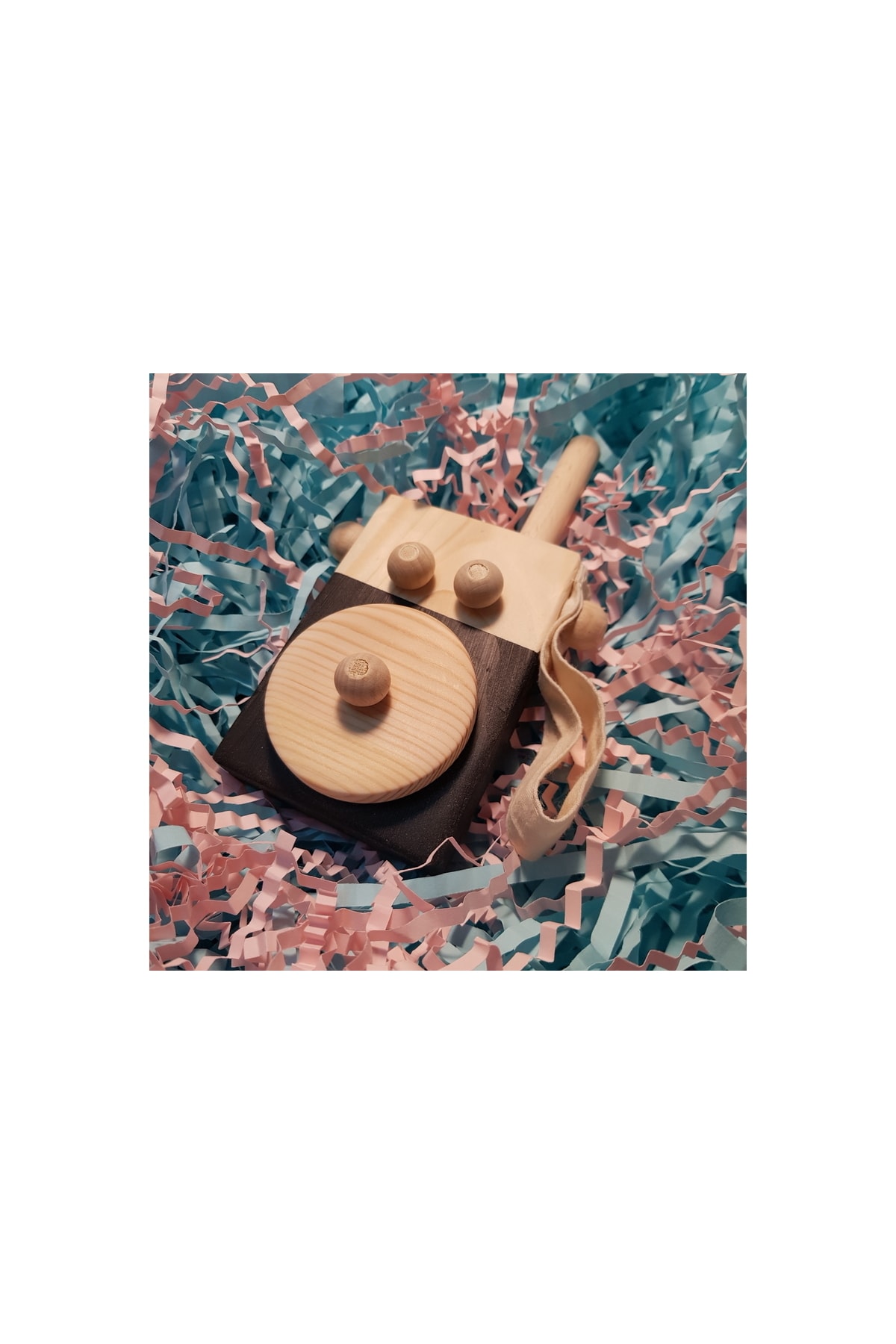 aswood El Yapımı Ahşap Oyuncak Baby Telsiz Çocuklar Hayal Gücünü, Bebekler İçin Güvenli, Hediyelik fotoğrafı 3 (önizleme)