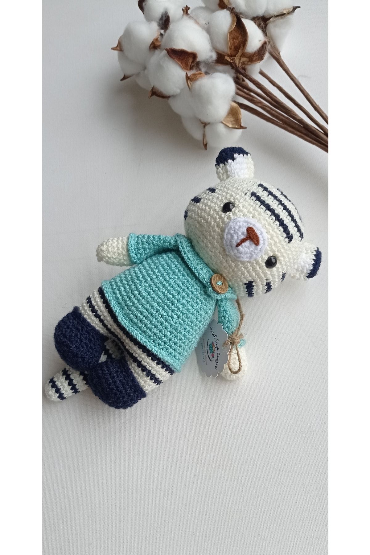 Örgü Amigurumi Oyuncak Kaplan - El Yapımı Doğal Antibakteriyel