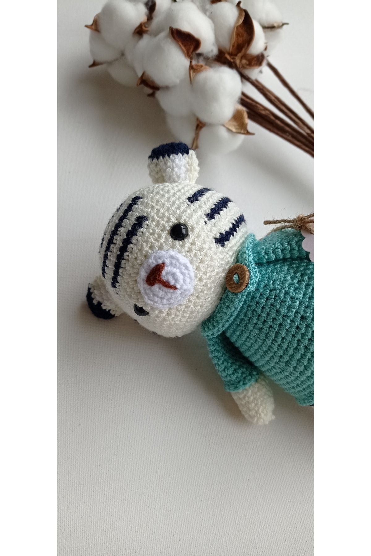 Örgü Amigurumi Oyuncak Kaplan - El Yapımı Doğal Antibakteriyel