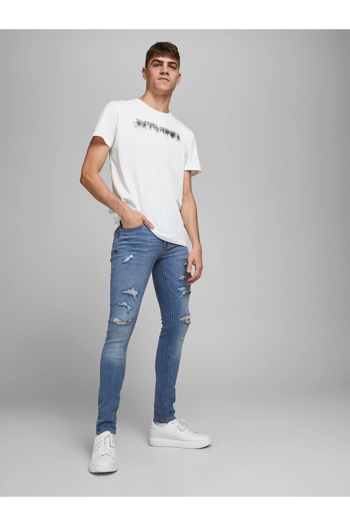 شلوار جین مردانه راسته فاق نرمال | جک اند جونز Jack & Jones 12168958 - تصویر 6