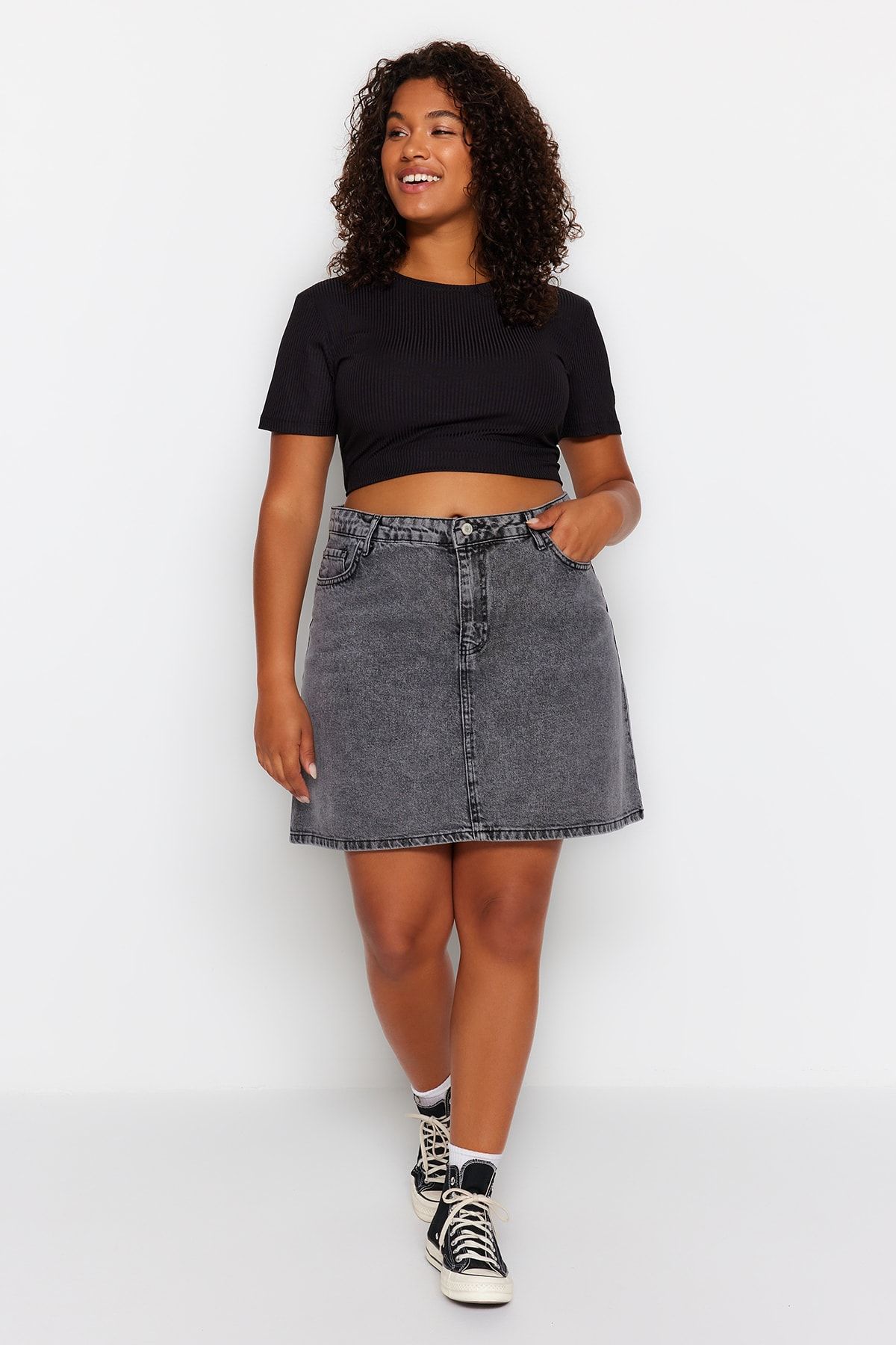 Black jean shop skirt xxl