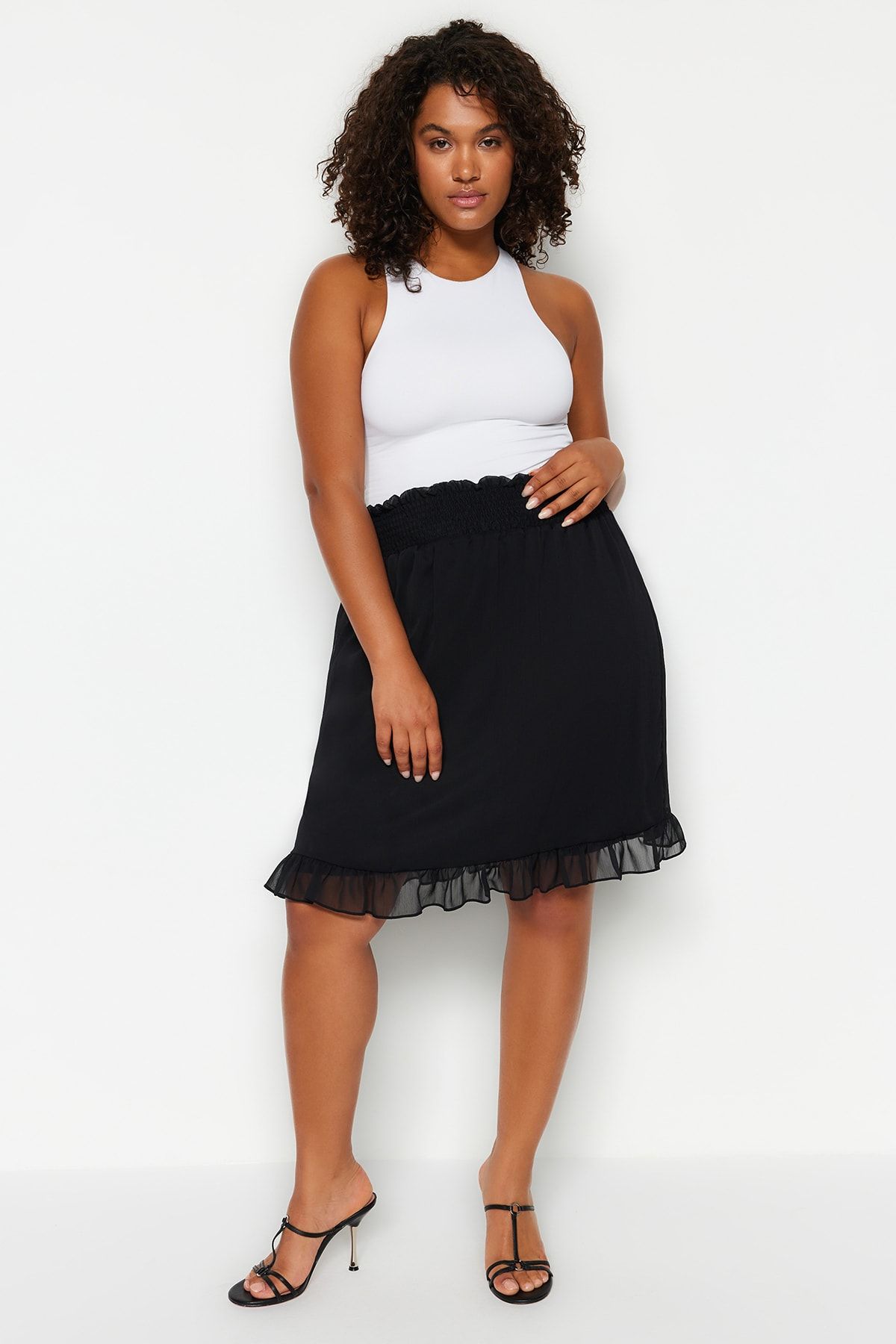 Plus size knit pencil skirt top