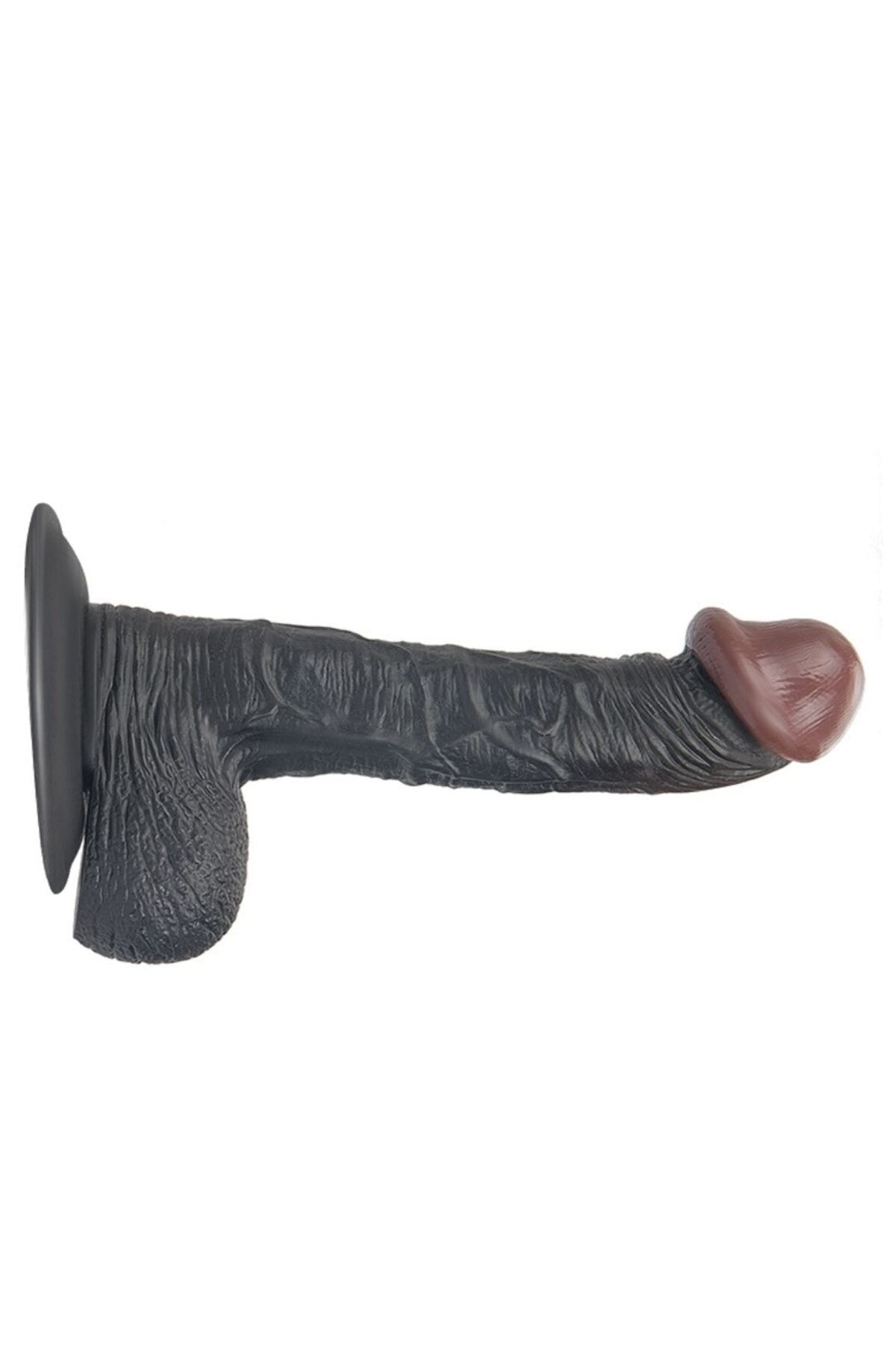 Realistik 19.5 CM Vantuzlu Gerçekçi Siyah Zenci Yapay Dildo Penis 2