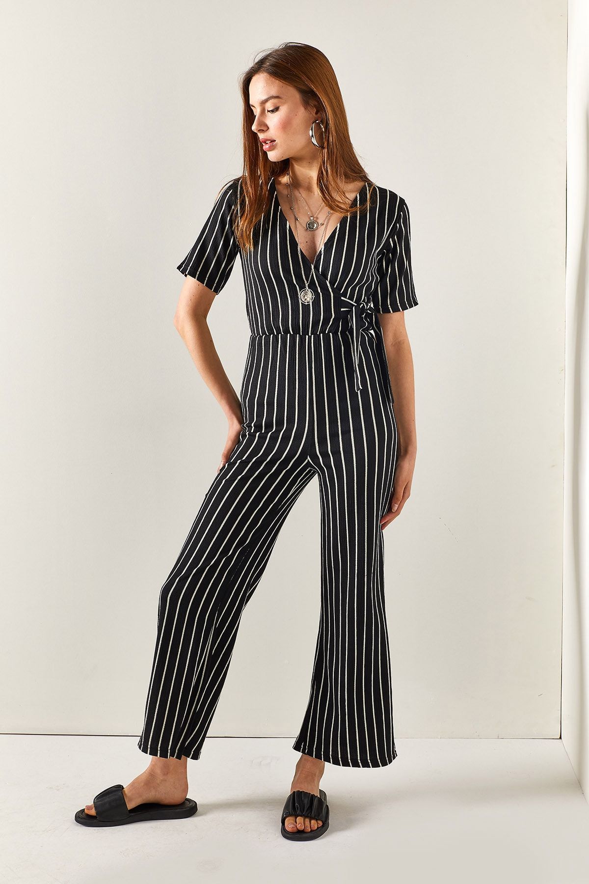 Forever 21 jumpsuit striped top