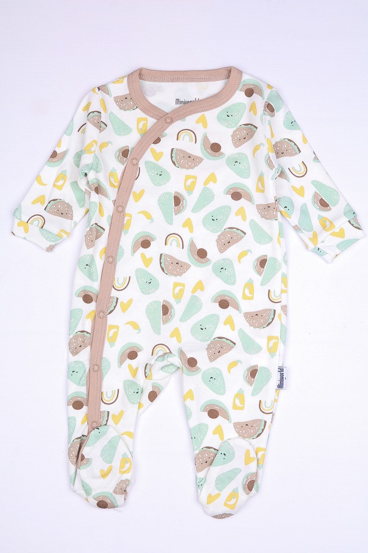 Miniworld 100% Cotton 2-Piece Bodysuit set with Taco Avocado pattern -  Trendyol