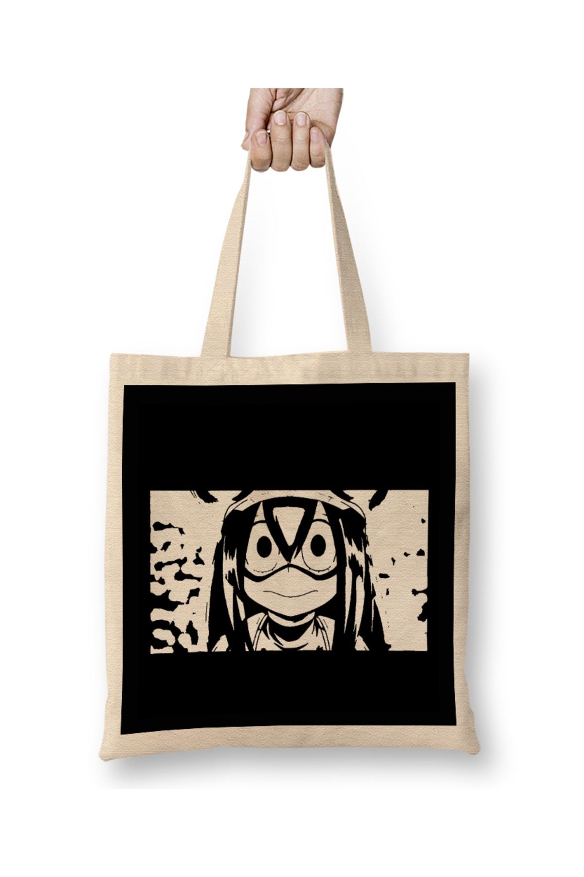 Baskı Dükkanı-My Hero Academia Tsuyu Asui Froppy Tote Bag with Long Handle 1