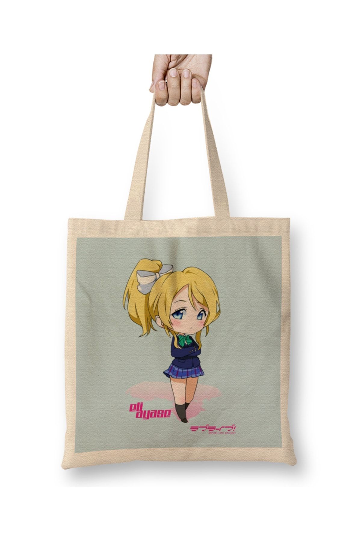 Baskı Dükkanı Geantă Din Pânză Eli Ayase Love Live Cu Mâner Lung Unisex - One Size