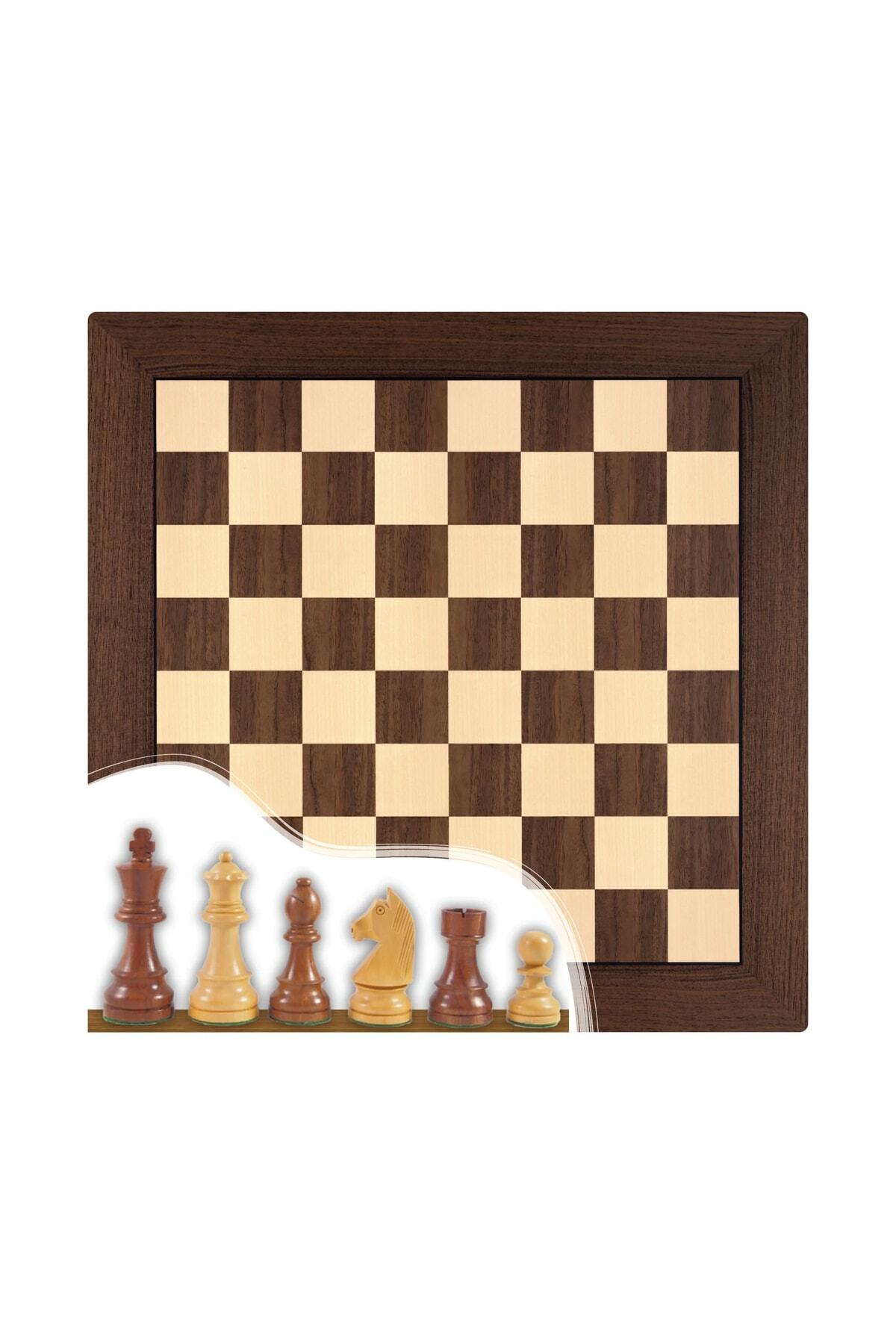 Yeni Satranç German Staunton 3.75'' - Ceviz Ahşap Satranç Zemini (uv Baskı)