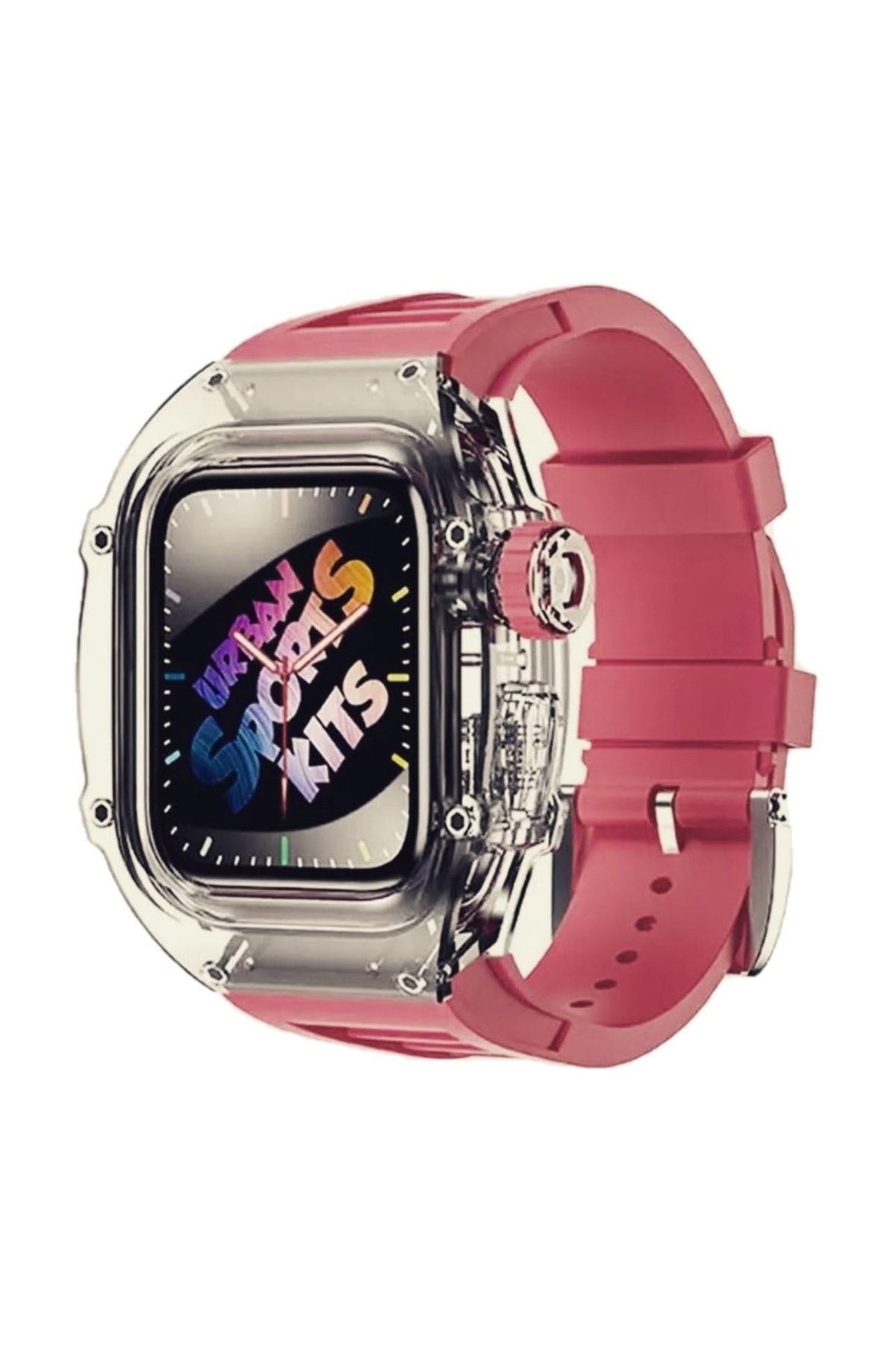 PREPARE Apple Watch Uyumlu 45mm Rugged Şeffaf Kasa Profesyonel Koruyucu