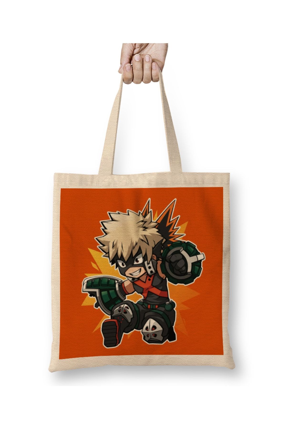 Baskı Dükkanı Geantă Din Pânză Bakugou Chibi Cu Mâner Lung Unisex - One Size