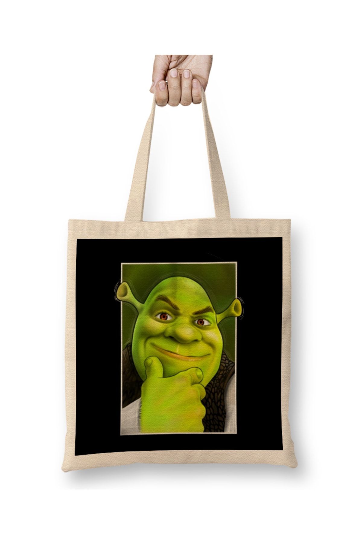 Baskı Dükkanı-حقيبة Shrek Not in My Swamp ذات مقبض طويل 1