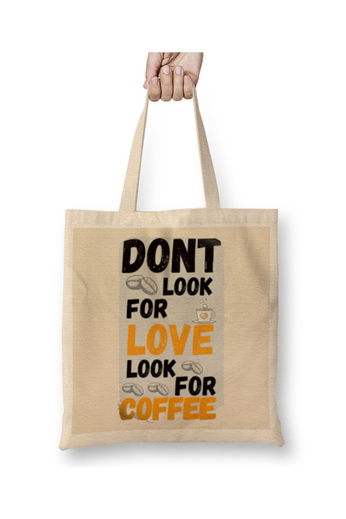 Baskı Dükkanı Citat De Cadou Pentru Iubitor De Băuturi Amuzante De Cafea - Geantă Din Pânză Vintage Retro În Stil Curcubeu Cu Mâner Lung Unisex -