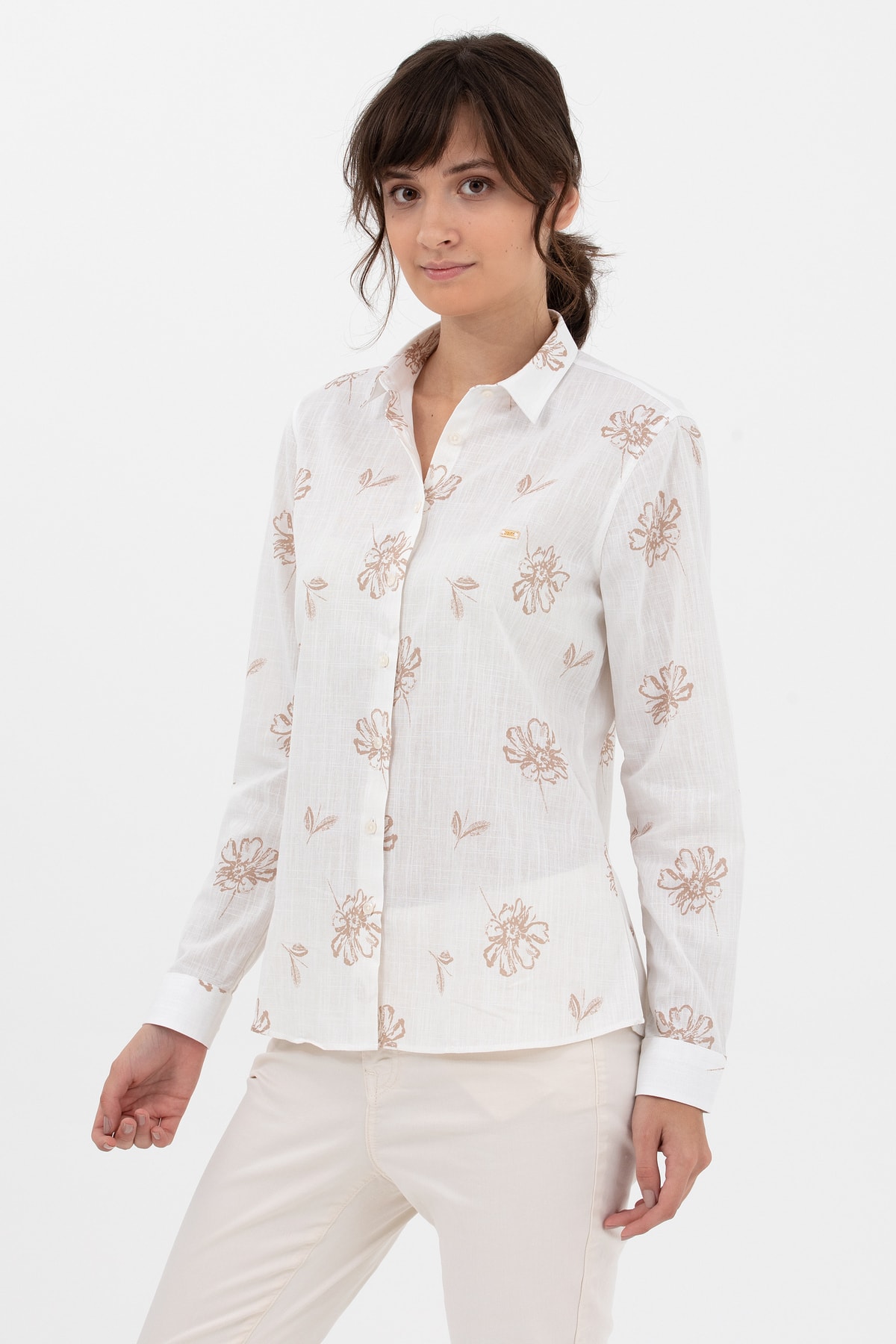 پیراهن مردانه قهوه ای یو اس پولو | G082GL004.000.1582822 اورجینال - تصویر 2