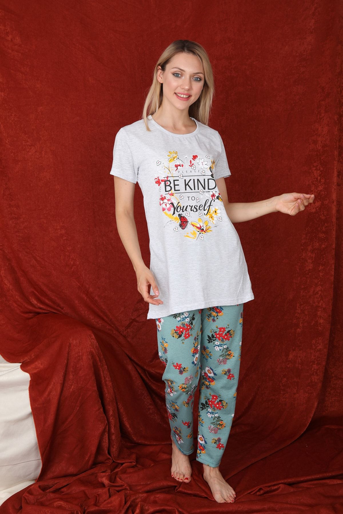 FAMES P JAMA TUNIC PAJAMA SET Trendyol