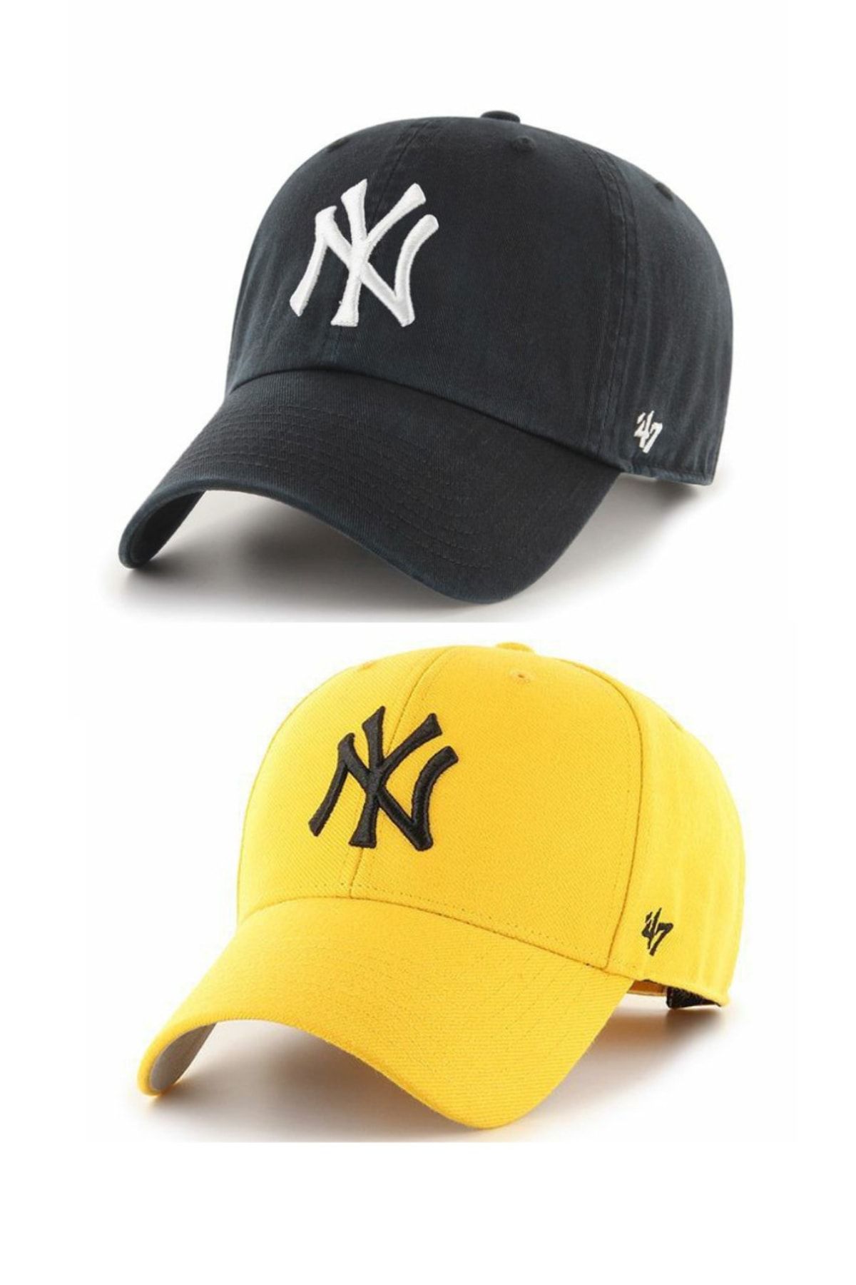 GYES Sports Nylon Hat Unisex Set of 2 Adjustable with Velcro on