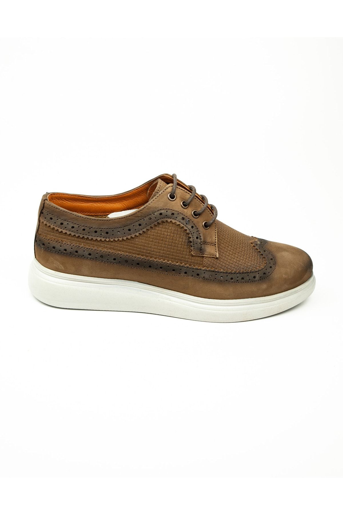 Nobel-1062 Tan Nubuck Leather Men's Casual Shoes 2