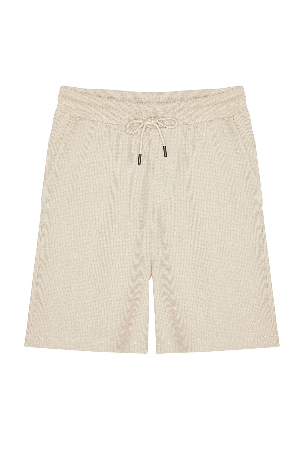 Trendyol Collection-Sötétkék-bézs normál zsinór 2db rövidnadrág és Bermuda TMNSS23SR00076 16
