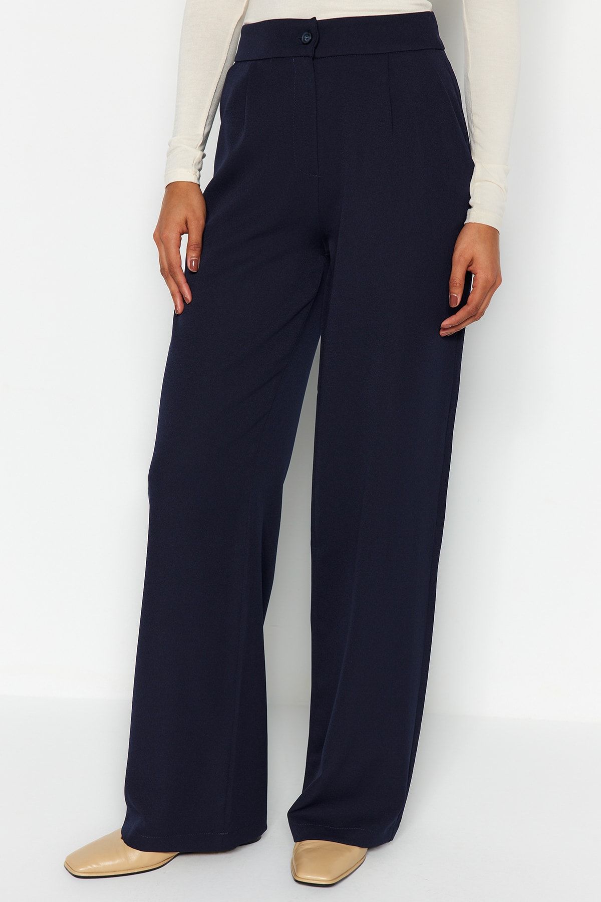 Women's Navy Blue Pants - 22Y017319R21