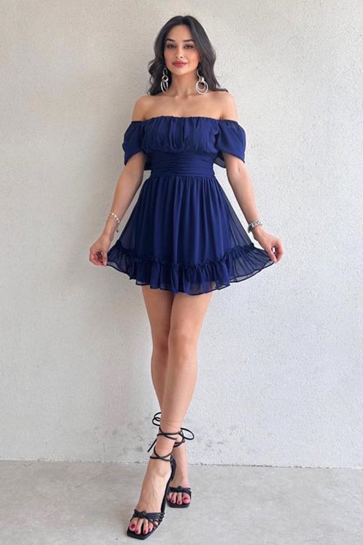 Dark blue graduation dress shop