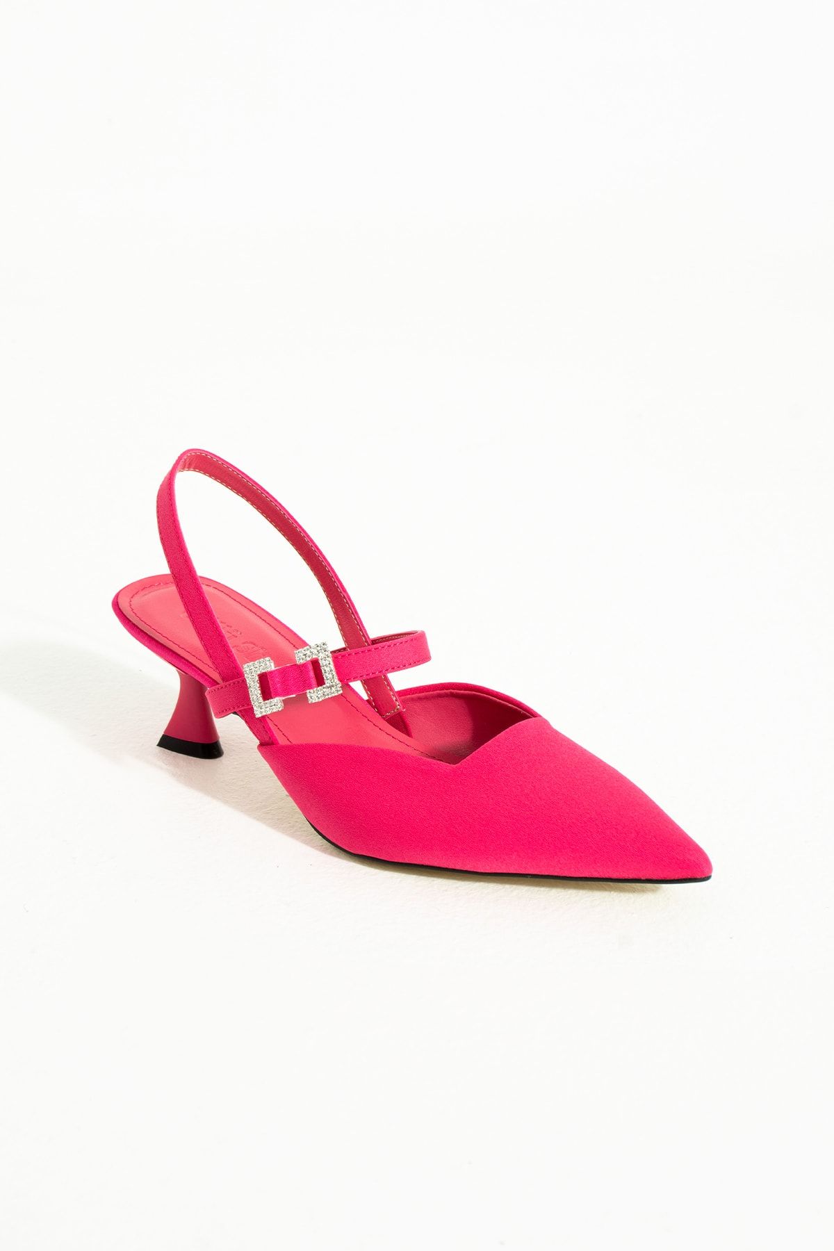 Bright pink on sale kitten heel shoes