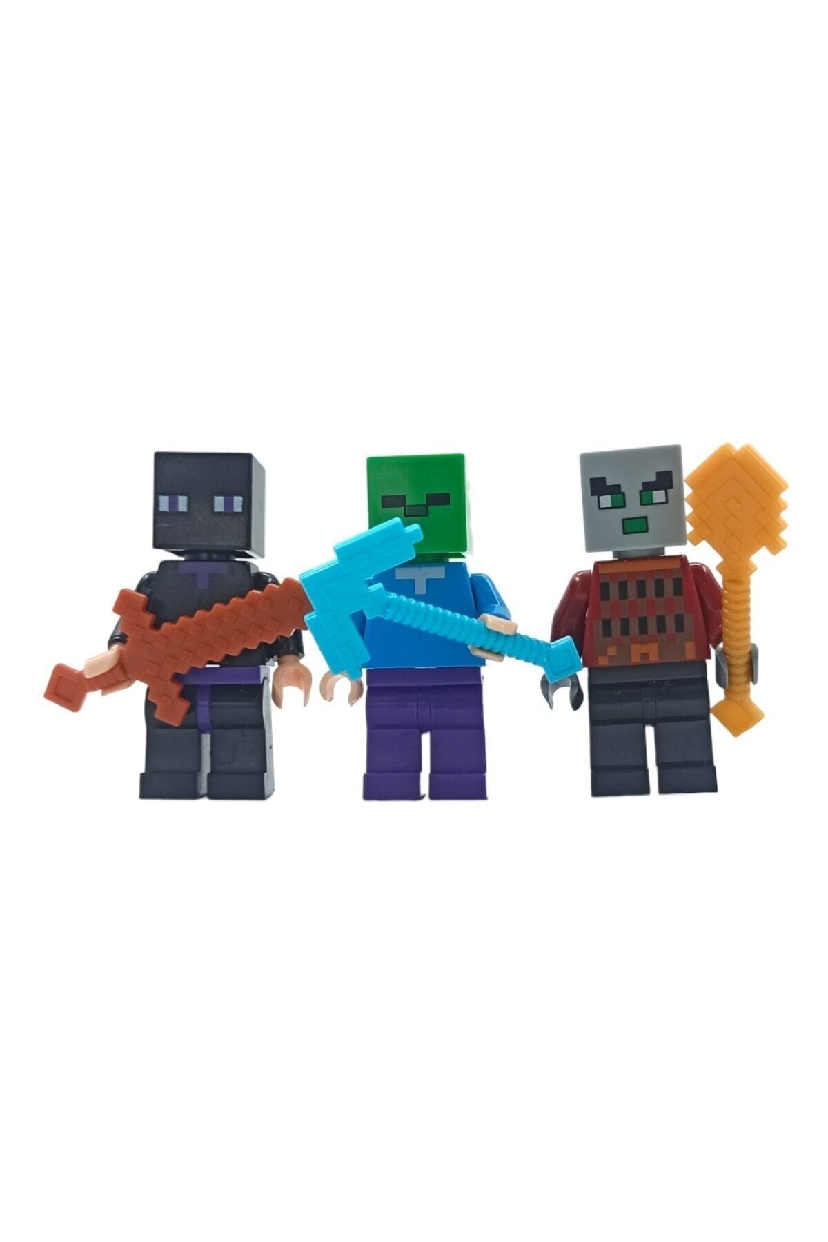PopŞeker-Lego Compatible 24-Piece Minecraft Figure Set with 12 Characters that Brings Your Imagination to the Minecraft Universe 4