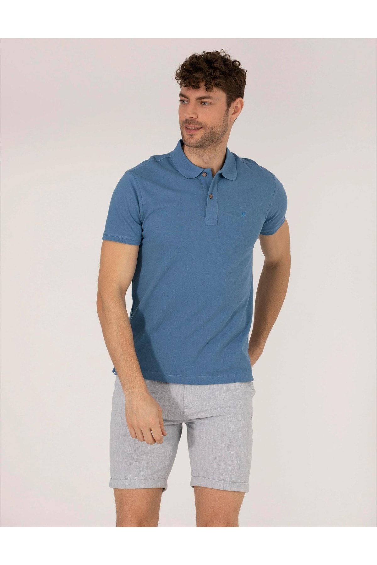 Pierre Cardin تی شرت پایه یقه پولو با تناسب معمولی آبی تیره