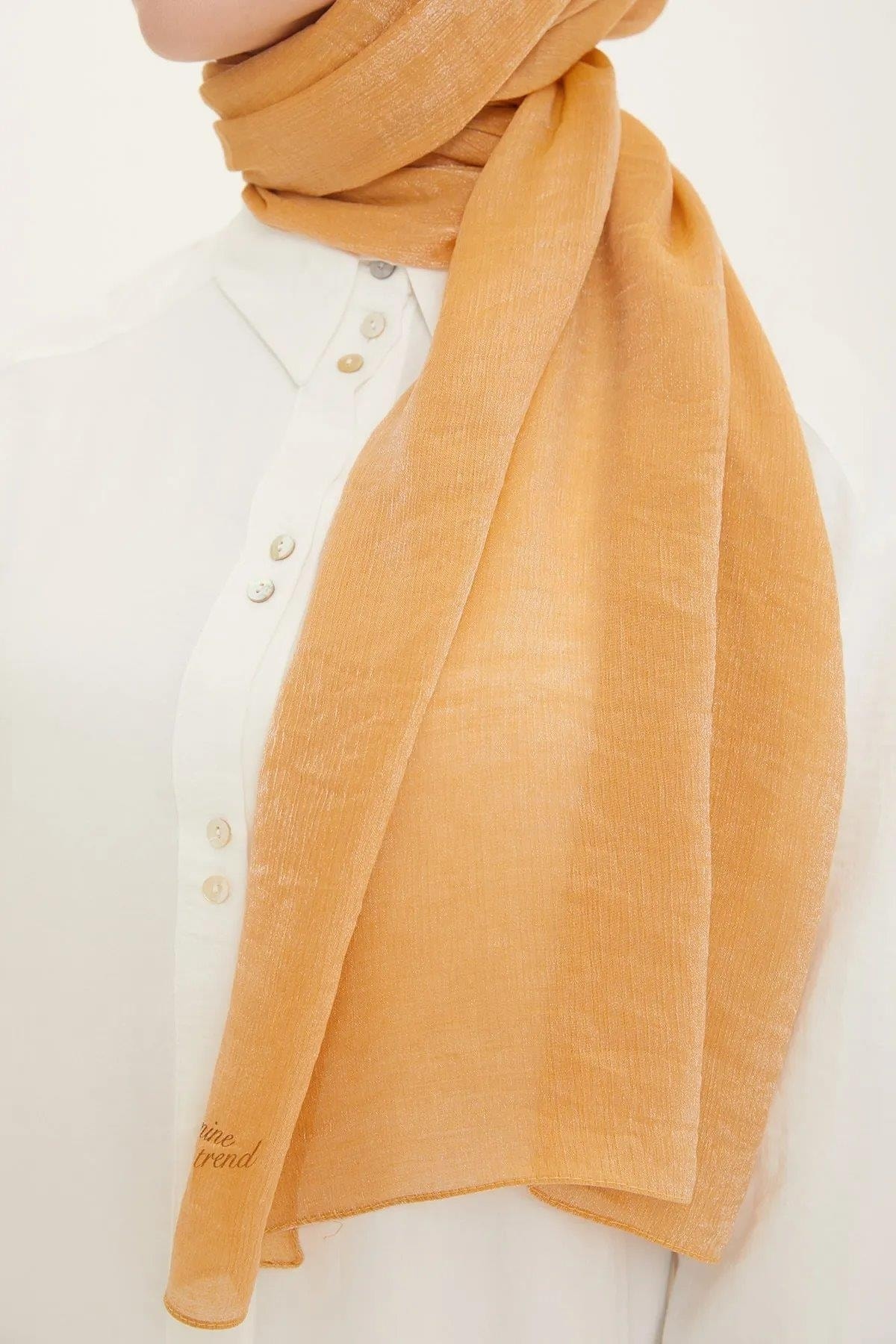 شال زنانه زرد آرمینه | 000ARB050028 اورجینال - تصویر 2