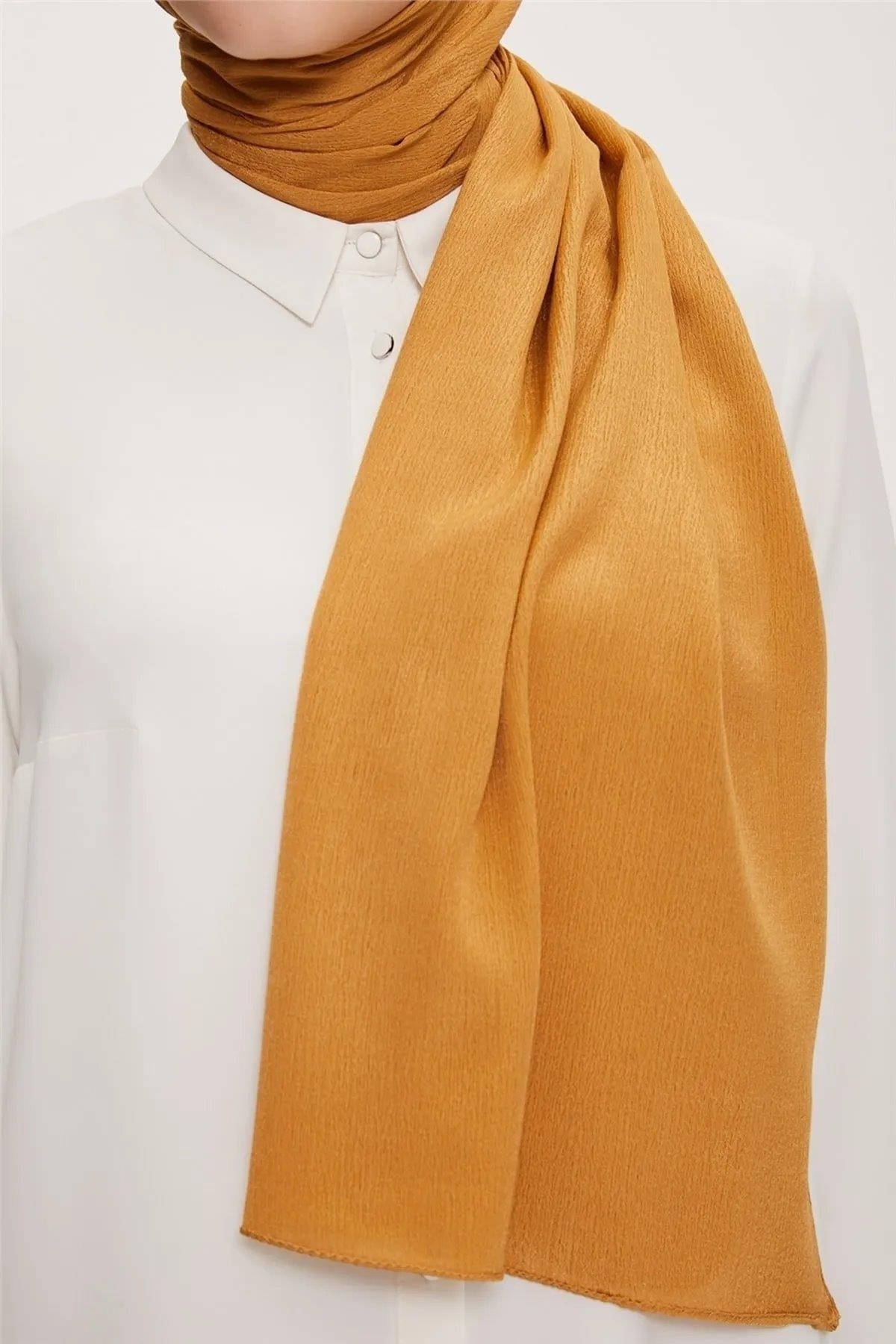 شال زنانه زرد آرمینه | 000ARB050032 اورجینال - تصویر 2