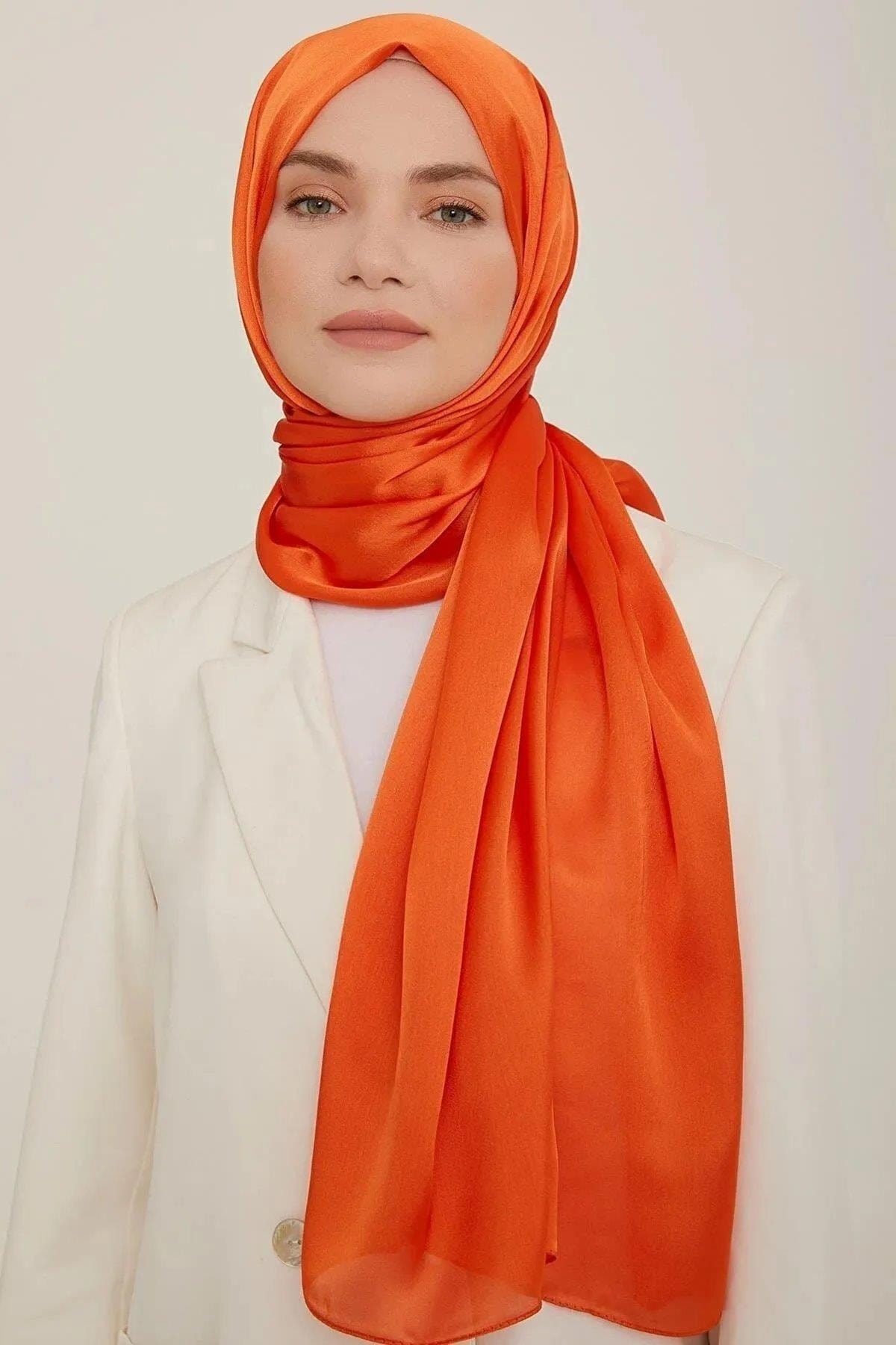 شال زنانه نارنجی آرمینه | 000ARB050035 اورجینال - تصویر 2