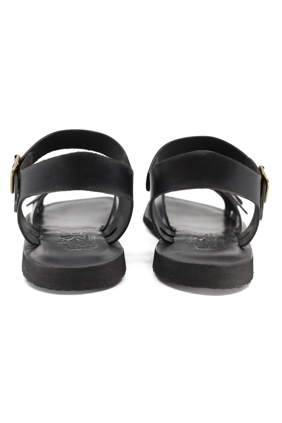 Falamir-Handmade Men's Leather Sandals 1947 Black 7