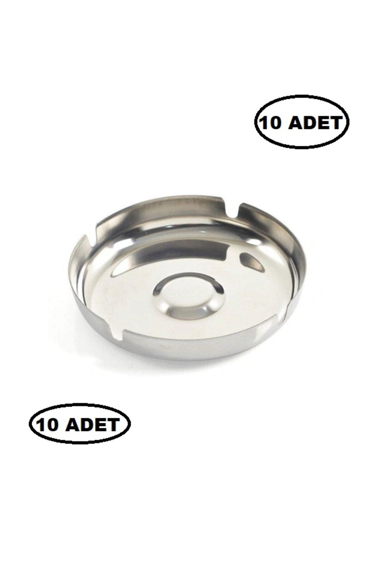 KT HOME-Stainless Metal Ashtray Ash Tray Cafe Cafe Ashtray Restaurant Tea Garden Economical 10 Pieces 1