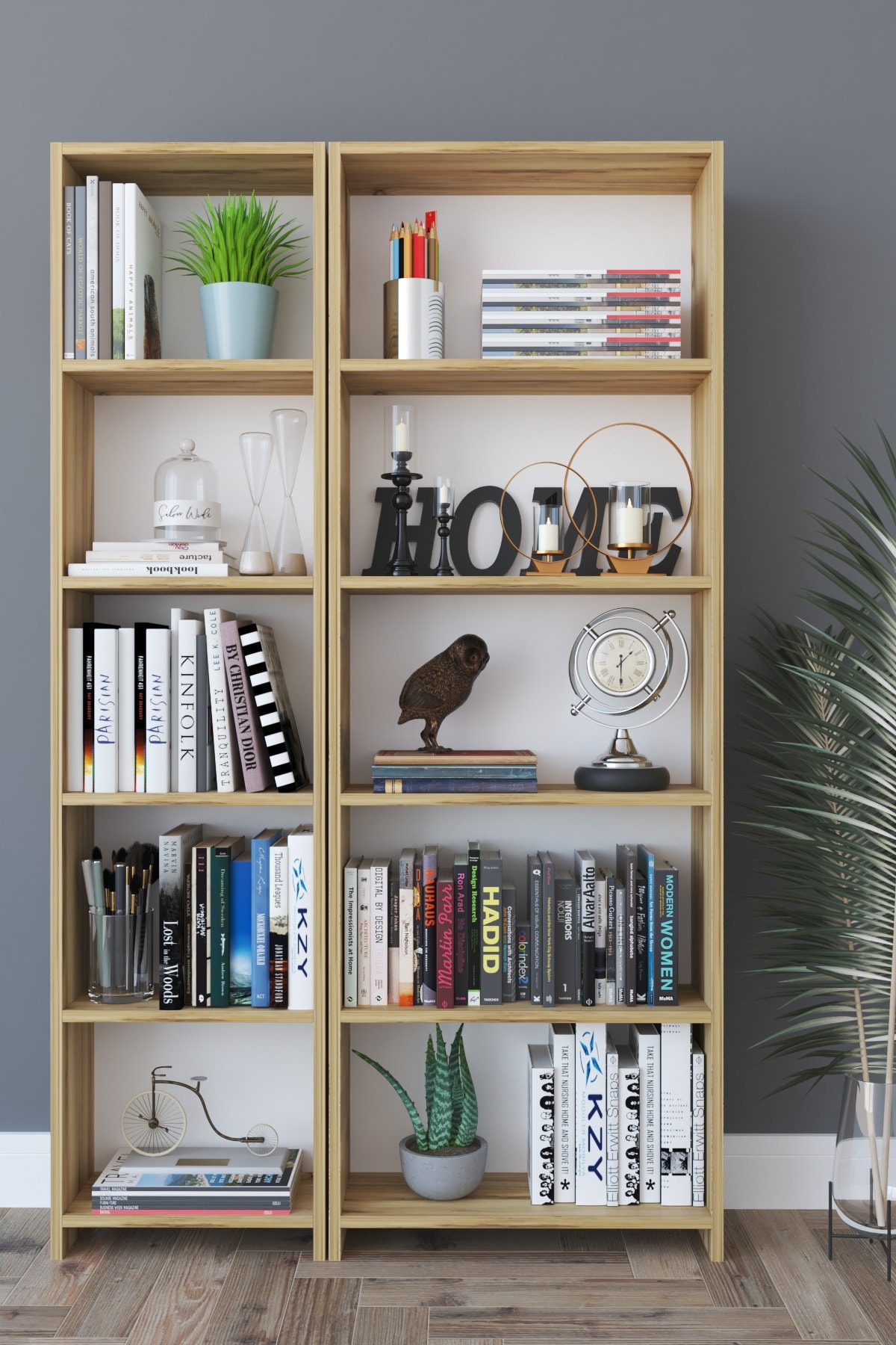 KZY 10 BÖLMELİ MONTESSORİ KİTAPLIK ATLANTİK ÇAM