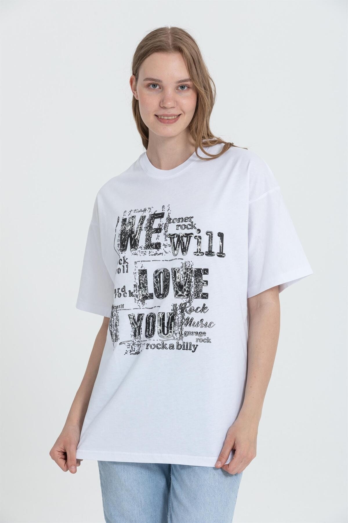 تیشرت با چاپ برجسته نقره R-5712