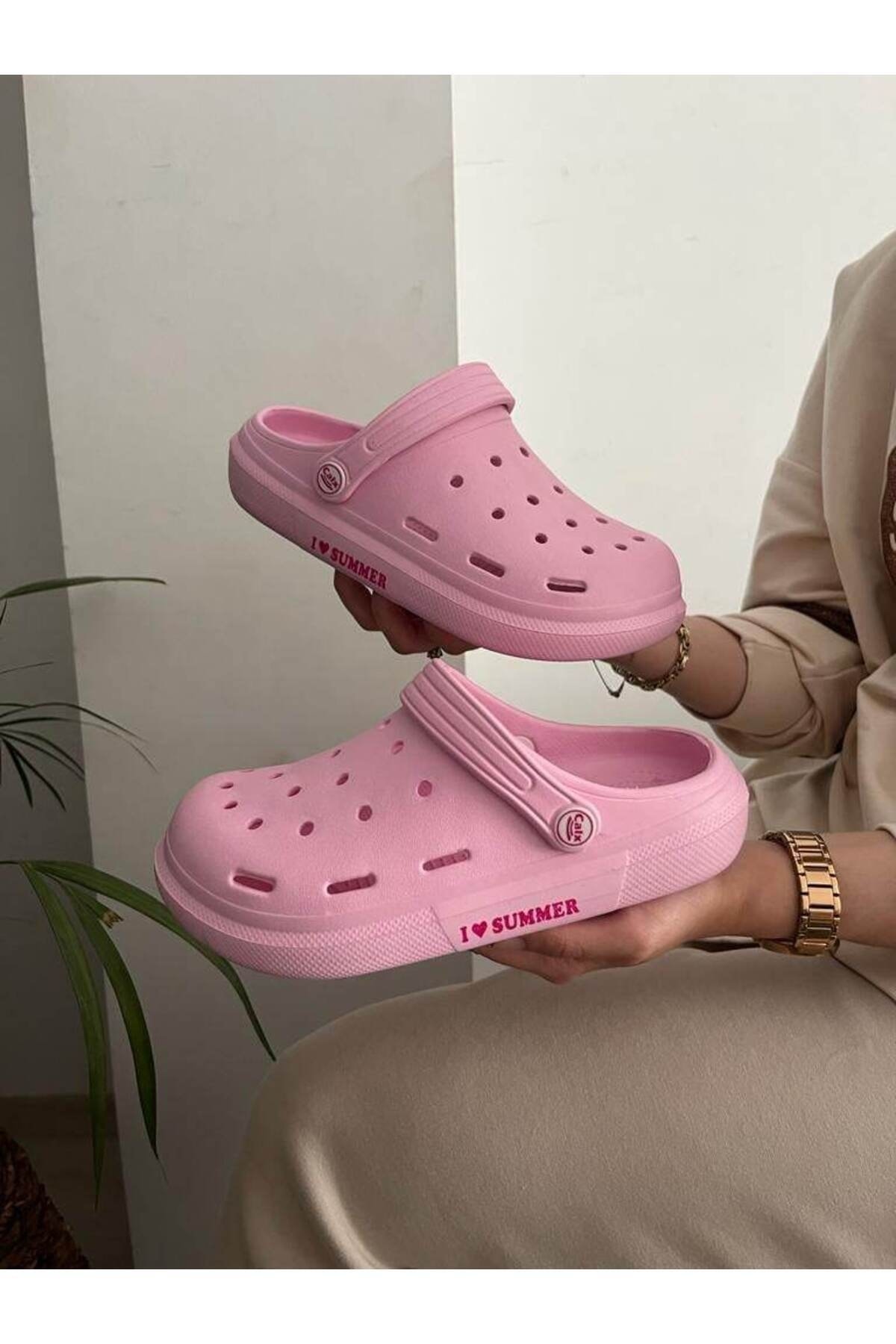 Behtah Kundura Unisex Önü Kapalı Kaymaz Taban Terlik Hemşire Aşcı Sahil Plaj Havuz Kumsal Deniz Havuz Sandalet