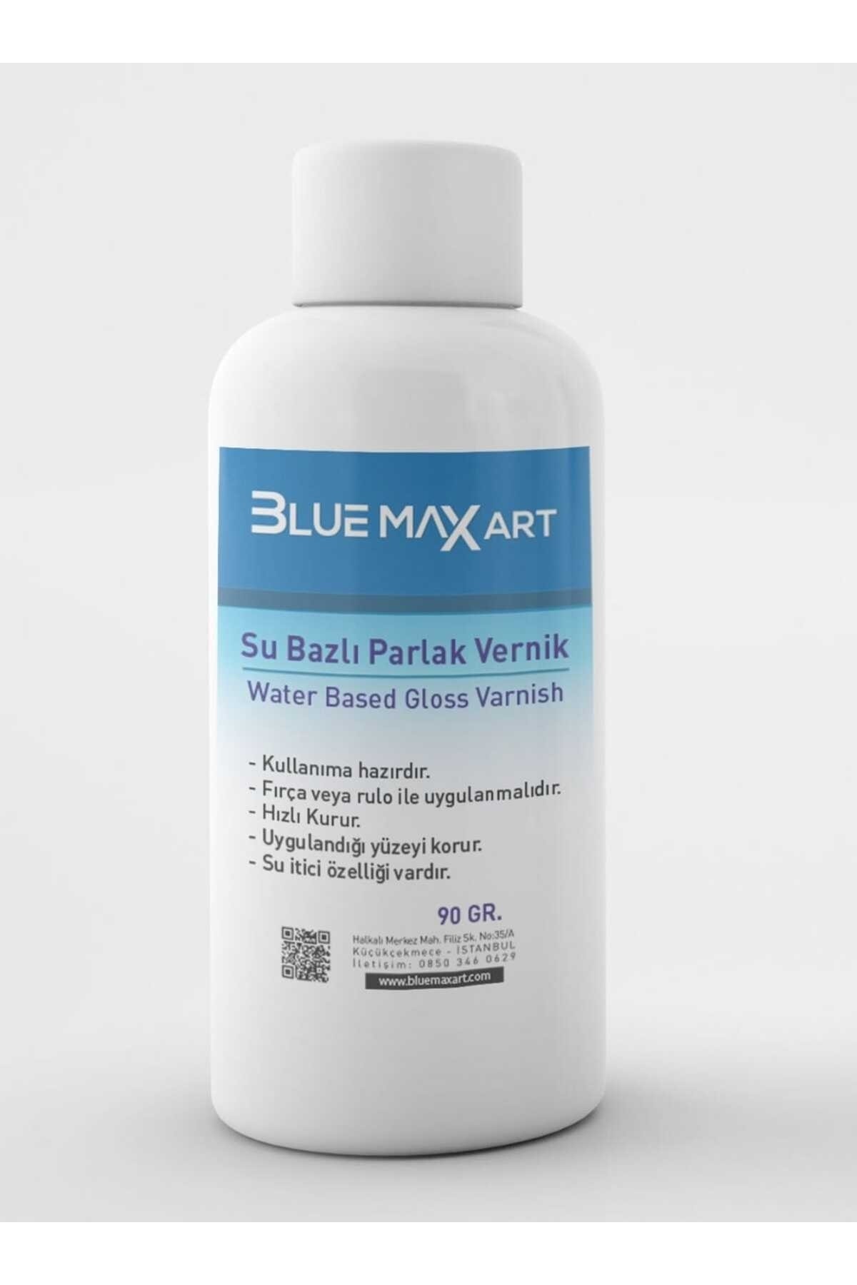 Blue Max Art Su Bazlı Parlak Vernik 90 Gr