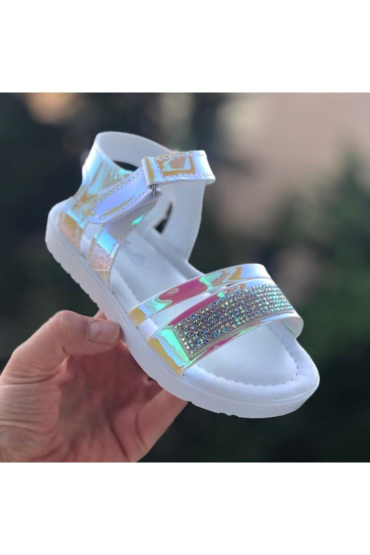 Pandalina Girls Sandals Hologram Stone Sandals Phylon Soft Sole