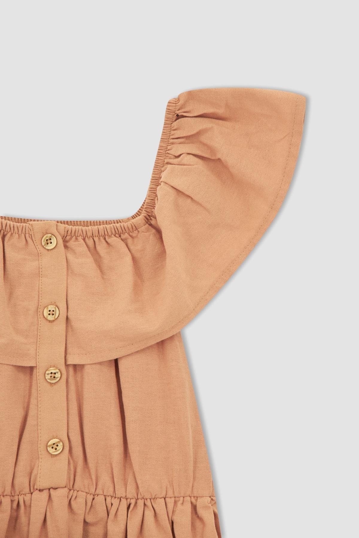 لباس مجلسی دخترانه بورگوندی دفکتوDefacto | W7763A622SM اورجینال - تصویر 3