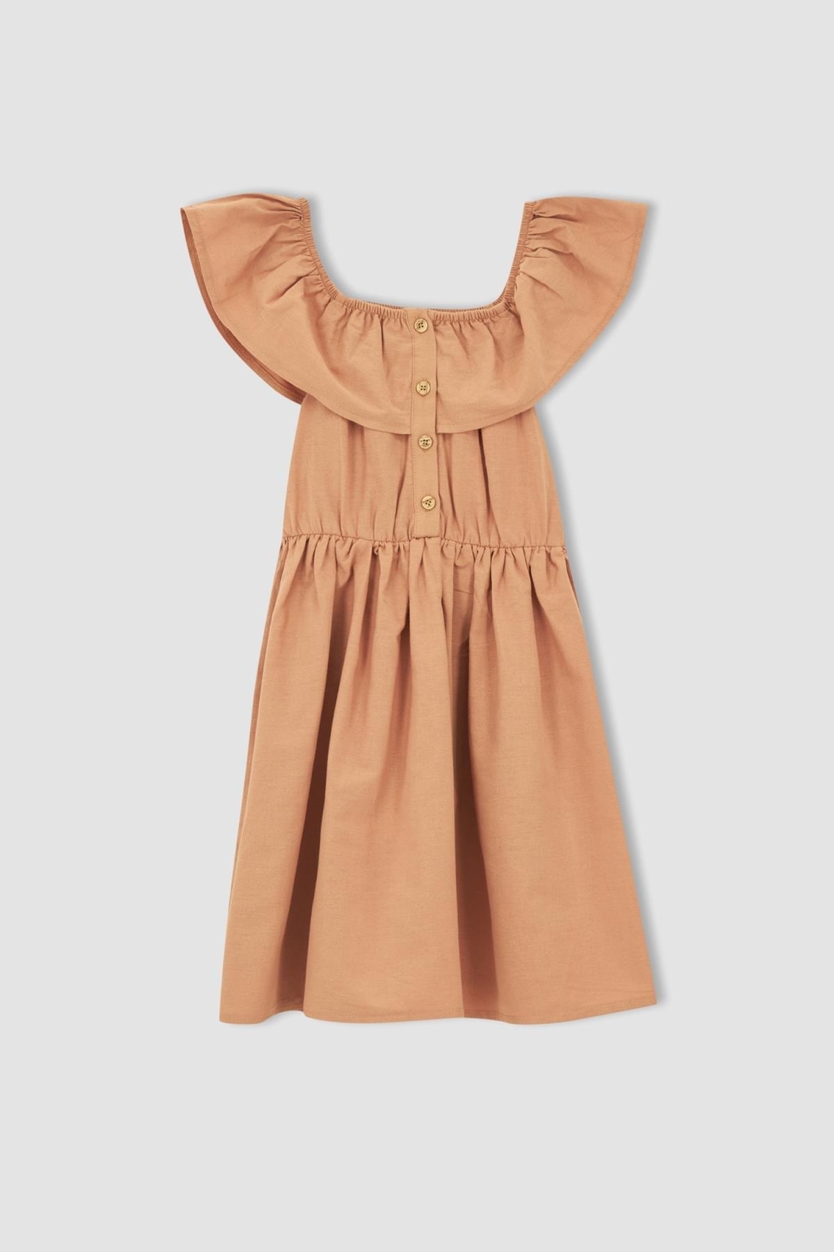 لباس مجلسی دخترانه بورگوندی دفکتوDefacto | W7763A622SM اورجینال - تصویر 4