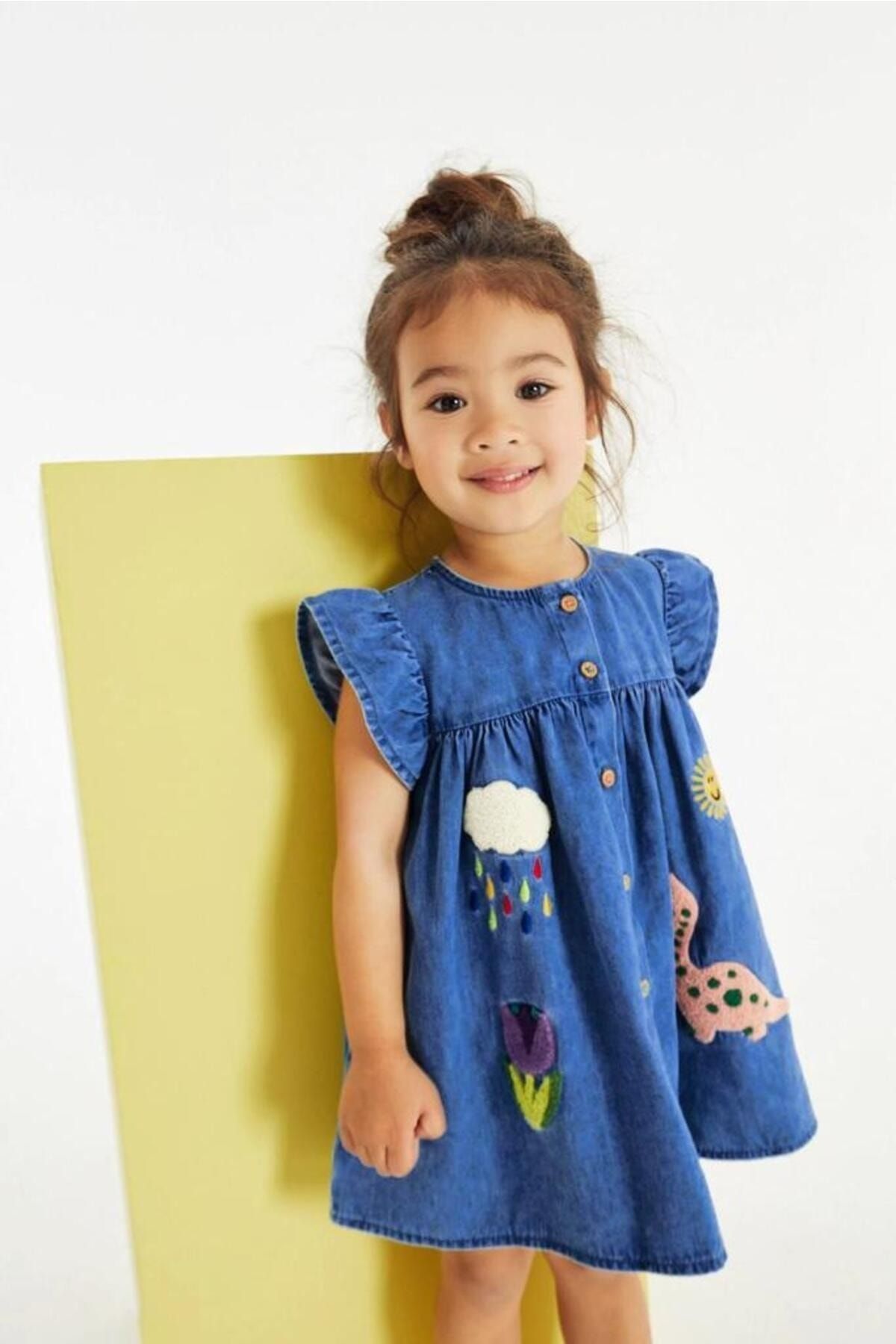 Kids jeans frock top