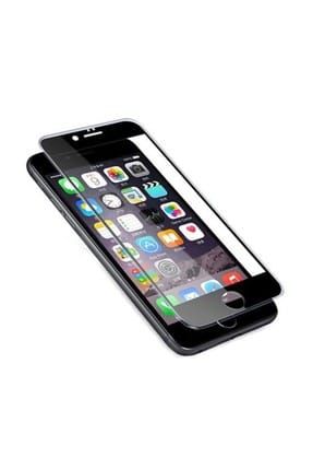 iPhone 6 Plus/6s Plus Uyumlu Silikon Çerçeveli 5D Cam Ekran Koruyucu Siyah 2090105
