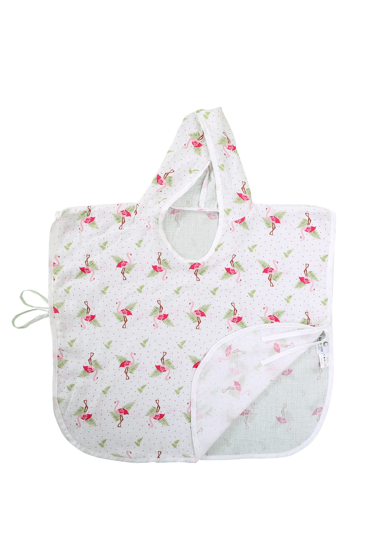 Muslin Hooded 100% Cotton Baby Poncho 1-5 Years Flamingo