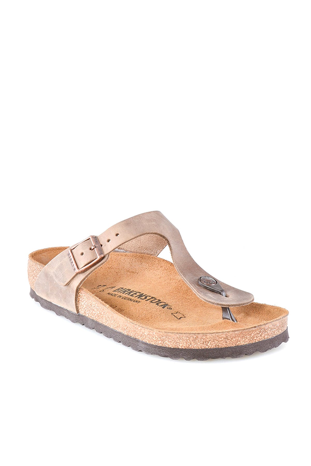 دمپایی بیرکن استاک زنانه چرم اصل قهوه ای         | Birkenstock 943811 DE - تصویر 3