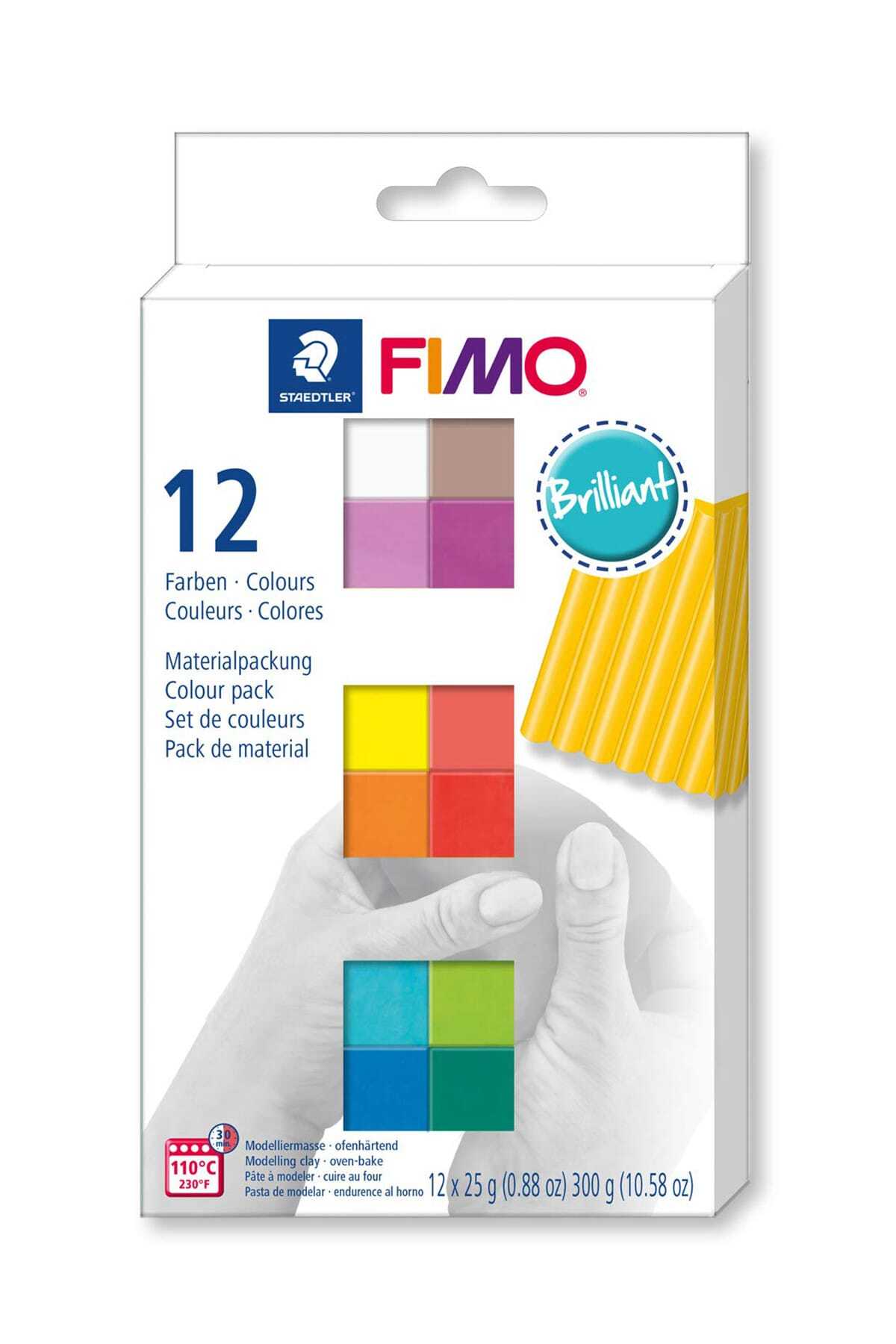 Eshel-Staedtler 8023 C12-2 Set Modeling Clay Fımo® Soft Multi Pack 25 Gram 12 Block Brill 1