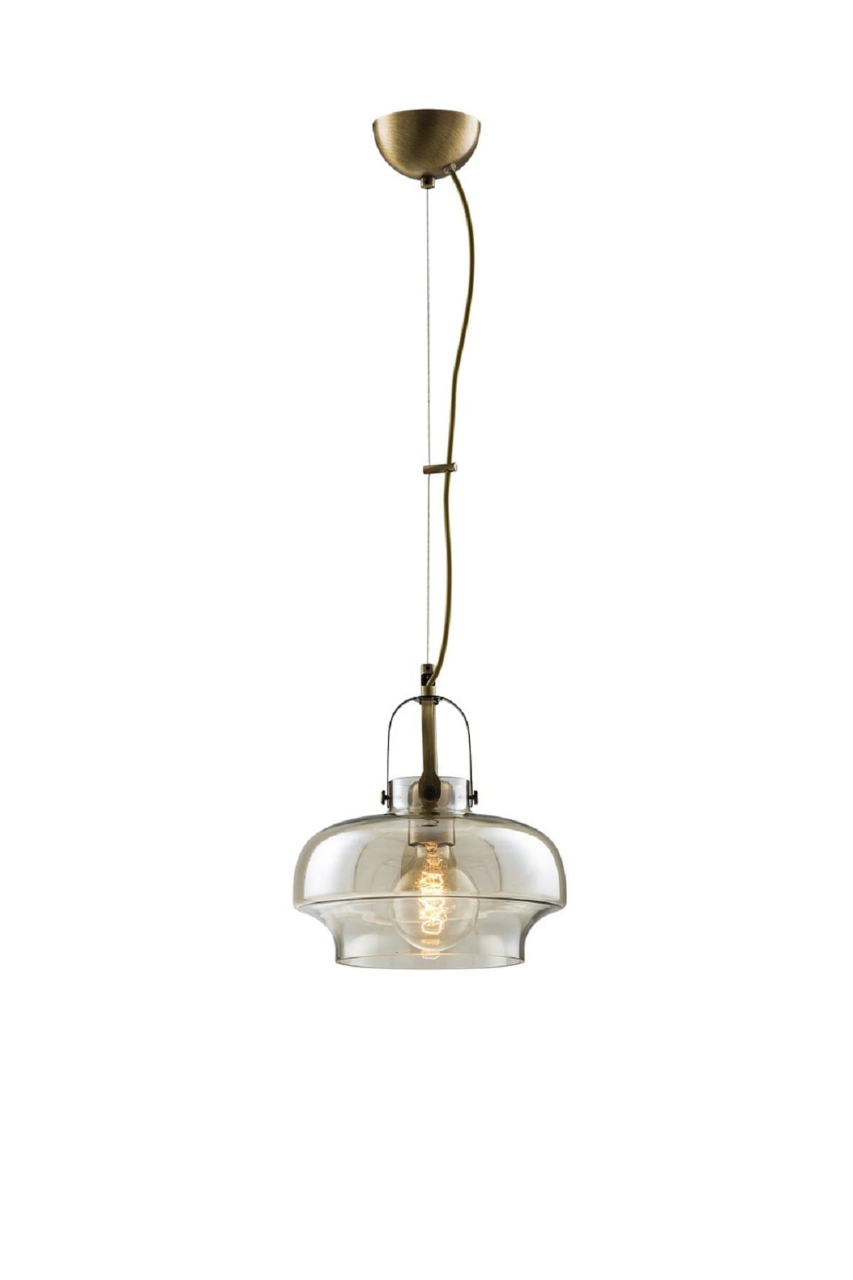 AV-5064-1E AntiqueCoating Modern Chandelier E27 Metal Glass H: 80 cm, Ø: 25 cm