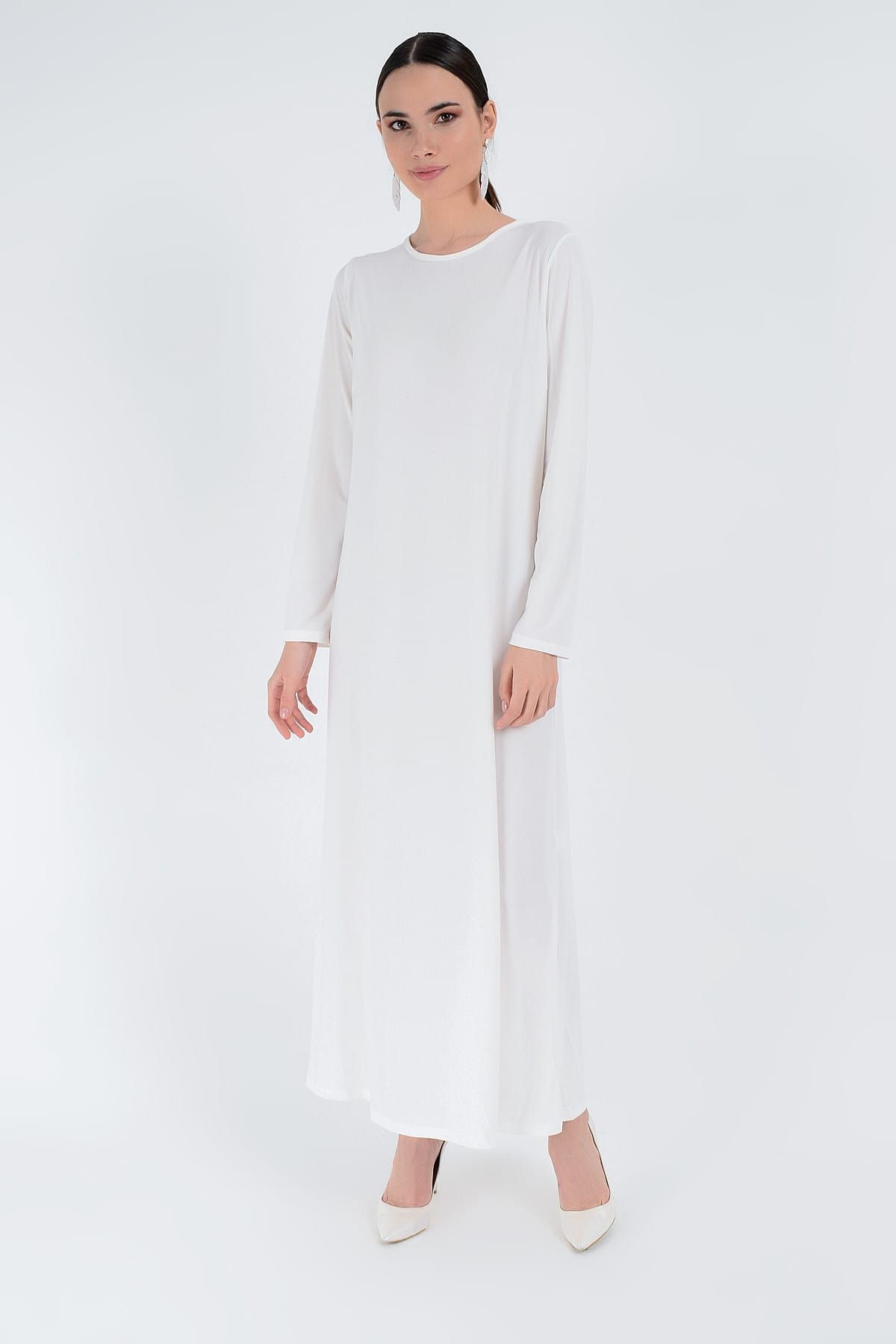 Bym Fashion-Λευκό γυναικείο φόρεμα 3202 1
