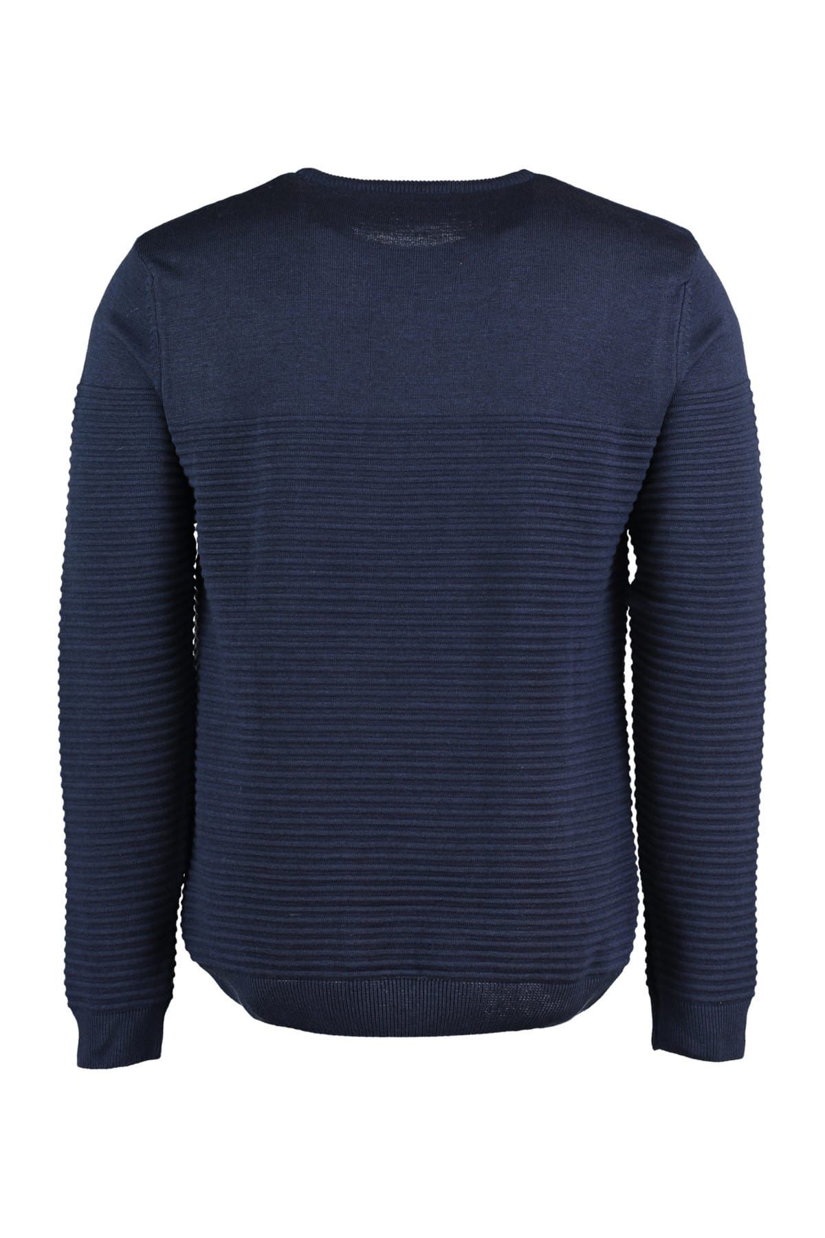 Trendyol Collection-Navy Blue Slim Slim Fit Crew Neck Textured Knitwear Sweater Tmnaw20Iy0014 10